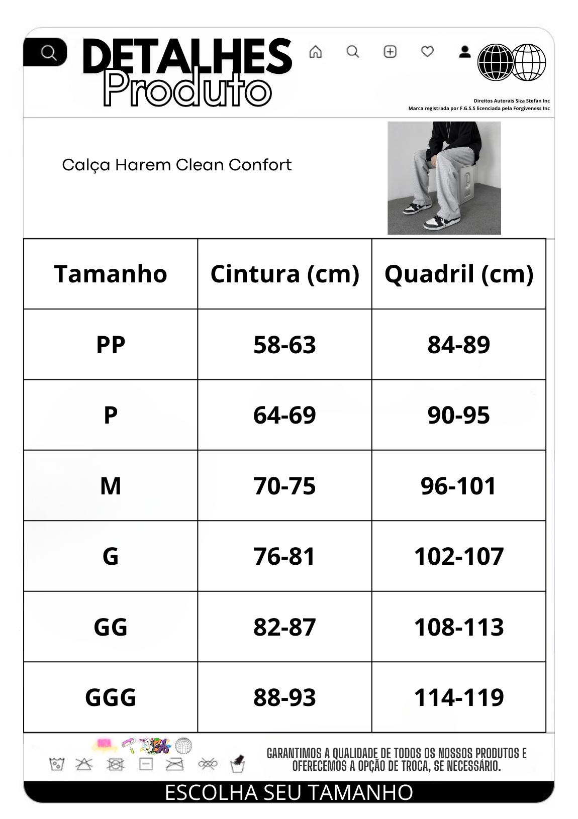 Calça Harem Clean Confort