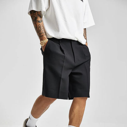 Shorts Straight Solid Casual Korean Streetwear