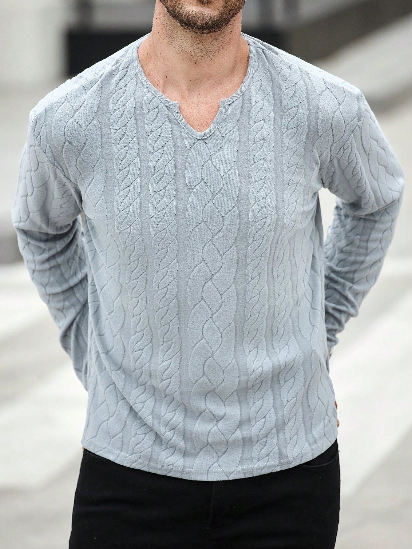 Camiseta CasualCool Casual de Manga Longa Ajuste Solto