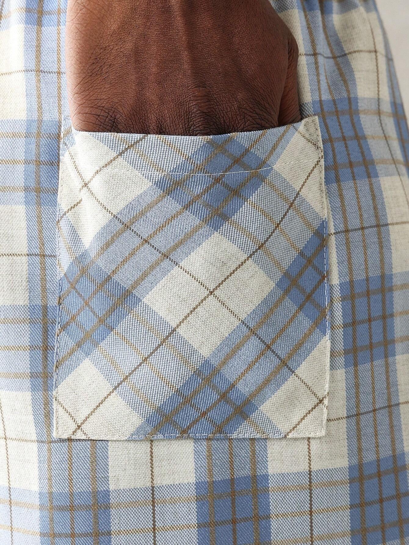 Calça SUMWON Solta Xadrez com Cordões