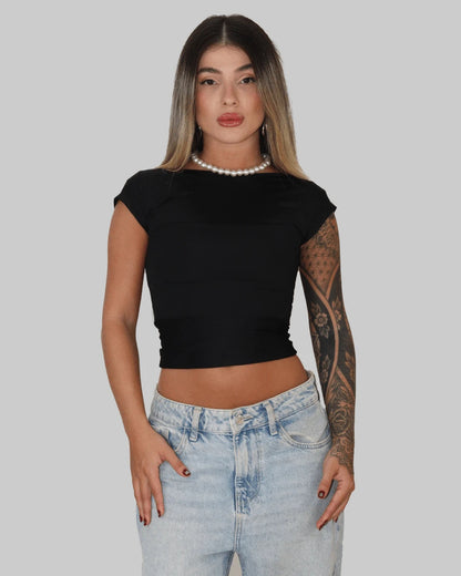 Cropped Back All Baby Tee