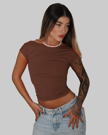 Cropped Back All Baby Tee