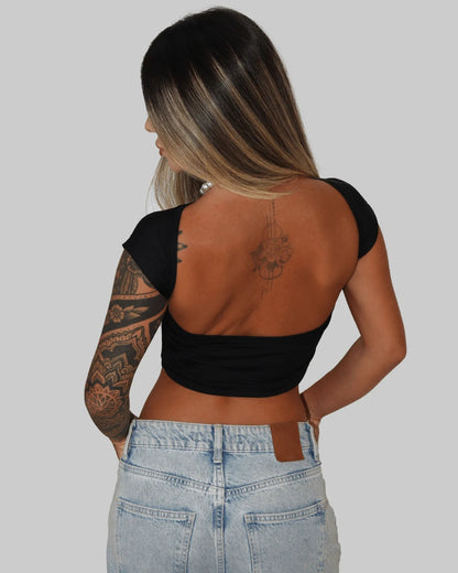 Cropped Back All Baby Tee