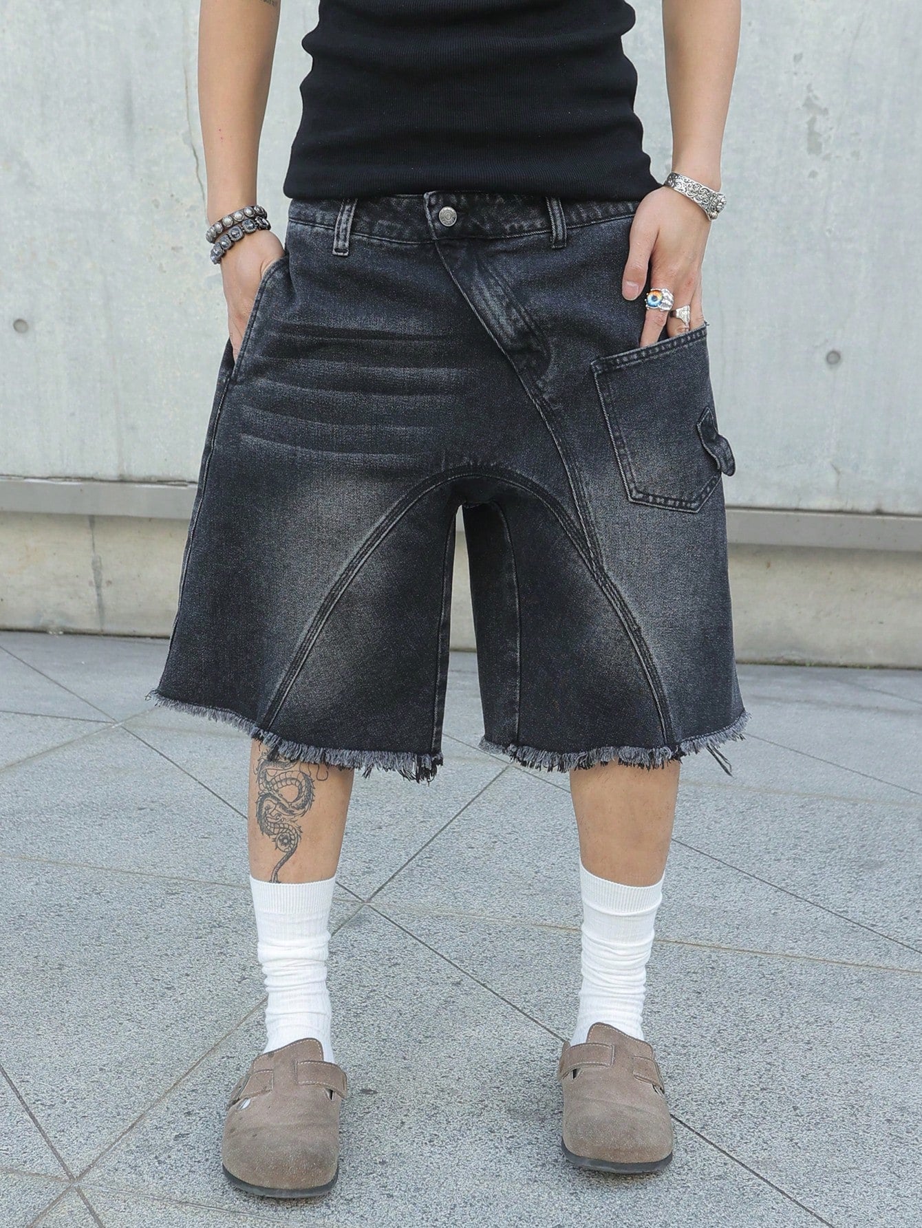 Shorts Denim Black Stusy