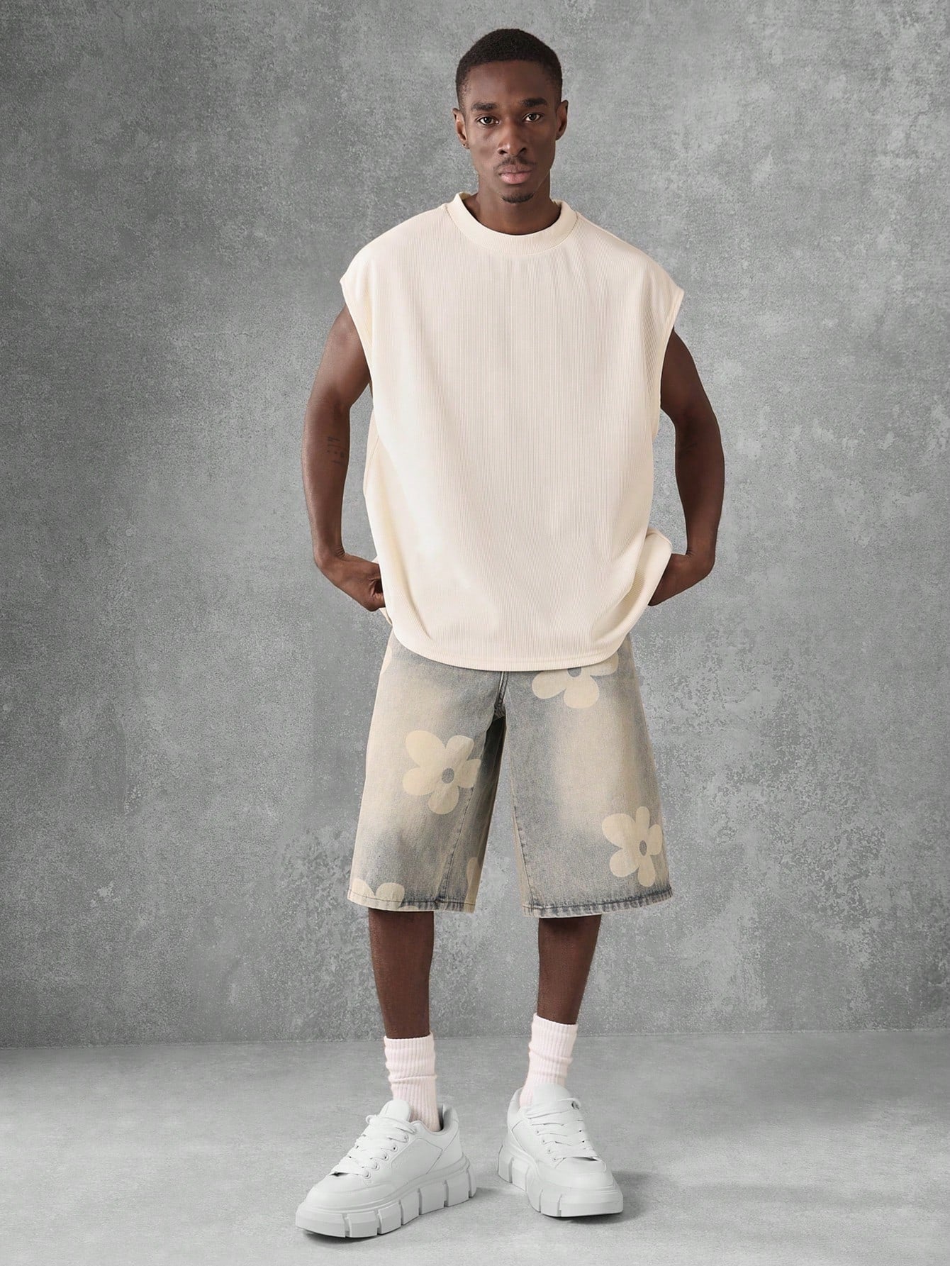 Shorts Denim Florals