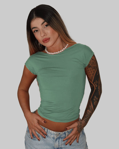 Cropped Back All Baby Tee