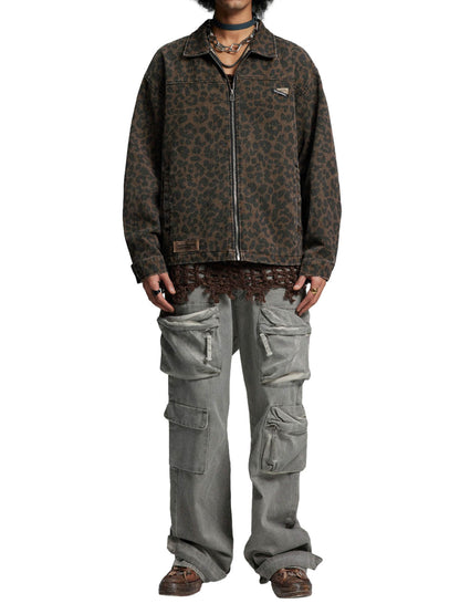 Jaqueta Vintage Washed Cheetah