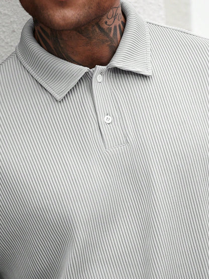 Camisa CasualCool Polo Curta de Abotoamento