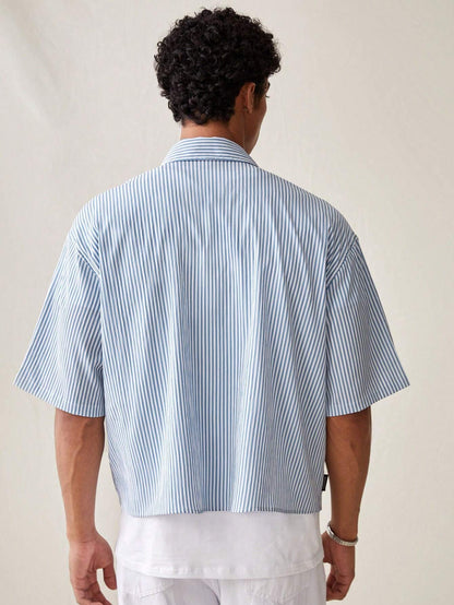 Camisa UrbanChill StreetEZ de manga curta listrada