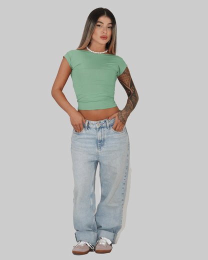 Cropped Back All Baby Tee