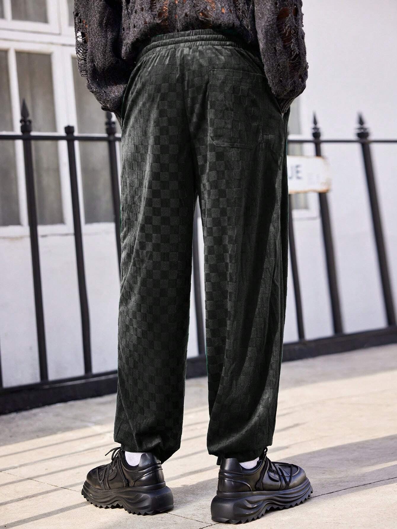 Calça Dauomo de moletom em veludo cotelê