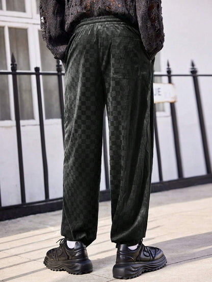 Calça Dauomo de moletom em veludo cotelê