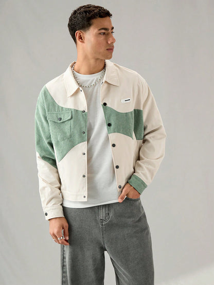 Jaqueta UrbanChill de Corte Folgado em Veludo Cotelê