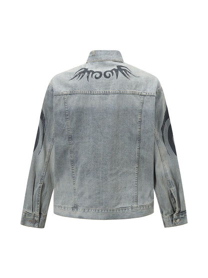 Retro Washed Totem Denim Jacket