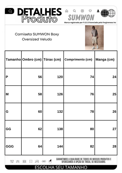 Camiseta Boxy Oversized Veludo